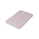 Search for lavender and white bath mats Chequered