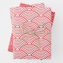 Search for mid century christmas wrapping paper Red