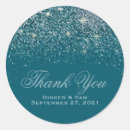 Search for bling wedding stickers Thank you