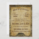 Search for vintage old paper wedding invitations Elegant