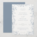 Search for blue floral border invitations Elegant
