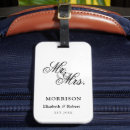 Search for honeymoon luggage tags Black and white