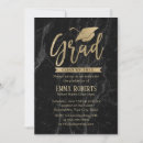 Search for marble graduation invitations Gold