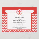 Search for red fleur de invitations New orleans