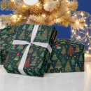 Search for red and black christmas tree wrapping paper Xmas