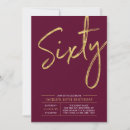 Search for 60 years birthday invitations Modern