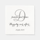 Search for happily ever after napkins Black and white