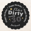 Search for 30th birthday coasters Typography