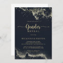 Search for gold glitter invite gender reveal invitations Calligraphy