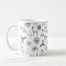 Search for modern black white christmas tree mugs Stars