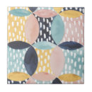Search for blue geometric pattern tiles Watercolor