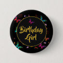 Search for and tone badges Birthday girl