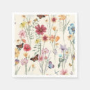 Search for wildflower napkins Butterfly