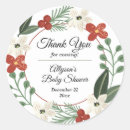 Search for modern floral design stickers Baby shower
