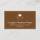 Search for private caregiver business cards Home health care