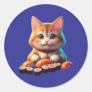 Search for funny sushi stickers Cat