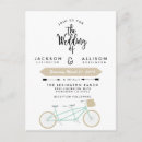 Search for tandem bike wedding invitations Whimsical