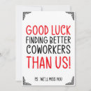 Search for good luck finding better coworker Going away  for coworker
