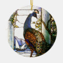 Search for stained glass birds christmas tree decorations Peacock