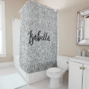 Search for silver sparkles shower curtains Elegant