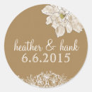 Search for kraft wedding stickers Flower