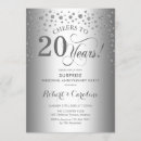 Search for 20th anniversary party invitations Elegant