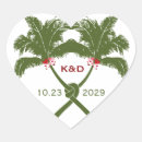 Search for heart tree wedding stickers Tropical