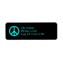 Search for peace symbol return address labels Black