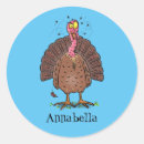 Search for funny cartoon turkey stickers Thanksgiving
