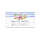 Search for pink stripes return address labels Navy blue