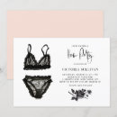 Search for lingerie invitations Black and white