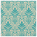 Search for teal and white pattern fabric Geometric