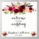 Search for burgundy floral wedding signs Marsala