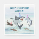 Search for shark napkins 1st birthday