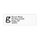 Search for single return address labels Black and white