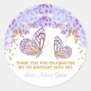 Search for butterfly birthday stickers Watercolor