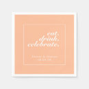 Search for peach wedding napkins Minimalist