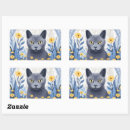 Search for russian blue cats stickers Nebelung