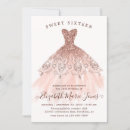 Search for gold dress gown sweet 16 invitations Sparkle