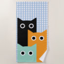 Search for black cat beach towels Funny