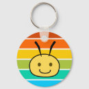 Search for cartoon bee round key rings Animal