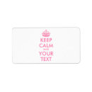Search for keep calm labels Pink