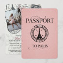 Search for passport birthday invitations Eiffel tower