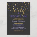 Search for confetti 60th birthday invitations Purple