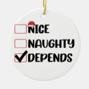 Search for santa naughty list christmas tree decorations Funny