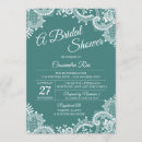 Search for teal bridal shower invitations Vintage