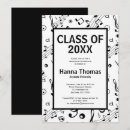 Search for high school musical invitations Black and white