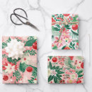 Search for christmas floral wrapping paper Retro