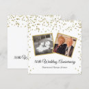 Search for gold confetti wedding invitations 50th