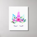 Search for rainbow unicorn canvas prints Girl